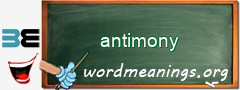 WordMeaning blackboard for antimony